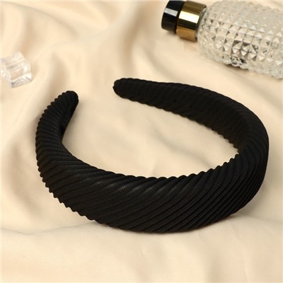 Ободок для волос "Полоса" 3 см, чёрный