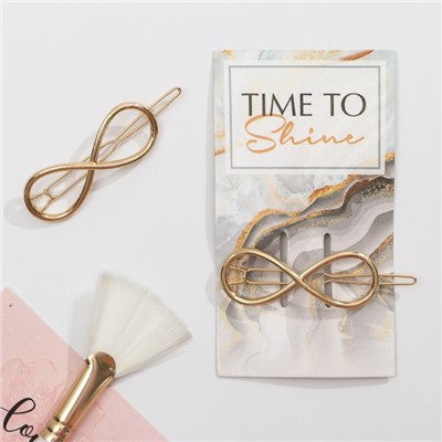 Формовая заколка на открытке «Time to shine»