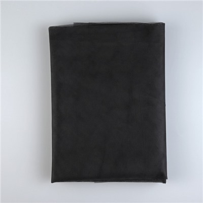 Сетка москитная с крепежом и ПВХ профилями для дверных проемов, 1,5×2,1 м, в пакете, цвет чёрный
