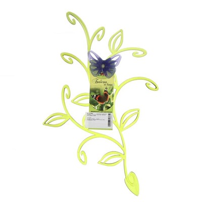 Шпалера, 37 × 19 × 0.5 см, пластик, цвет МИКС, «Бабочка на ветке», Greengo