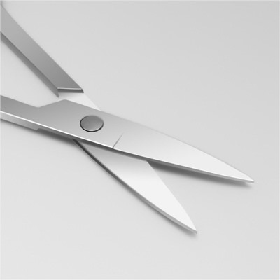Ножницы маникюрные, прямые, широкие, 9 см, цвет серебристый