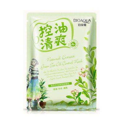 BIOAQUA Маска-салфетка для лица с зеленым чаем, 30 г