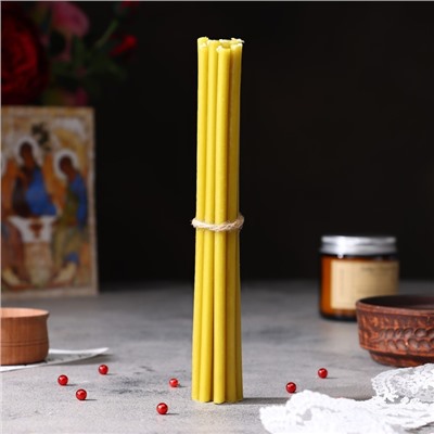 Набор свечей церковных для домашней молитвы восковые, 12 шт