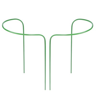 Кустодержатель, d = 50 см, h = 90 см, ножка d = 1 см, металл, набор 2 шт., зелёный