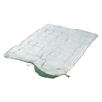 Спальный мешок туристический, 220 х 75 см, до -20 градусов, 600 г/м2 темный весенне-зеленый