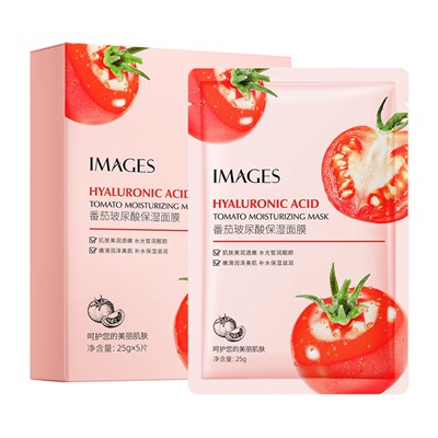 IMAGES HYALURONIC ACID TOMATO Увлажняющая маска – салфетка с экстрактом томата, 25г