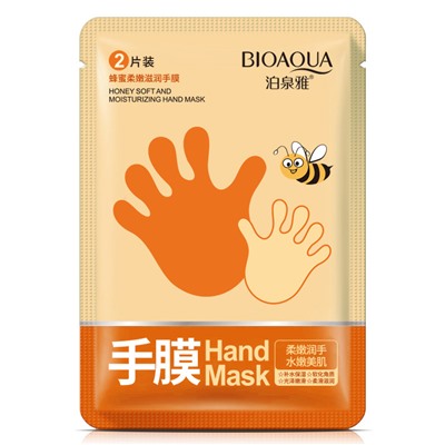 Bioaqua Питательная маска - перчатки для рук с медом