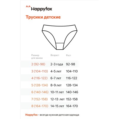 Трусы для девочки 5шт. Happyfox