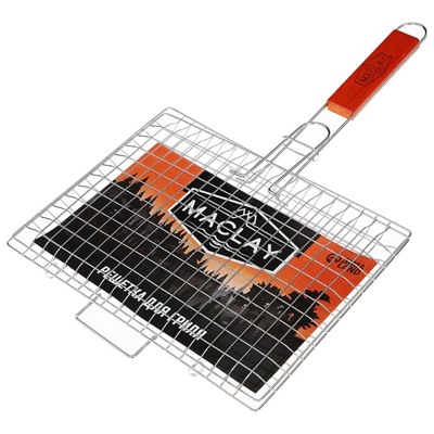 Решётка гриль Maclay Premium, универсальная, хромированная, 50x30 см, рабочая поверхность 30x22 см