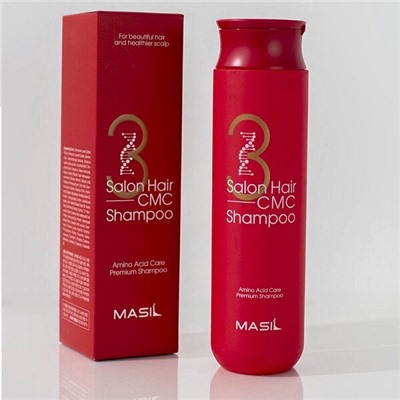 Шампунь для повреждённых волос салонный эффект Masil 3 Salon Hair CMC…