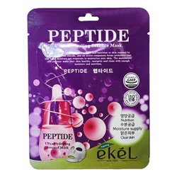 Ekel cosmetics Антивозрастная тканевая маска с пептидами Ekel Peptide Ultra Hydrating Essence Mask, 25 мл