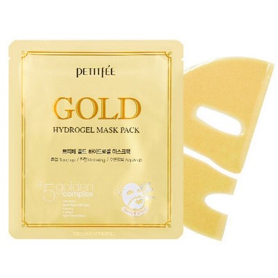 Гидрогелевая маска для лица с золотом Petitfee Gold Hydrogel Mask Pac…