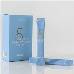 (Набор) Шампунь для объема волос с пробиотиками Masil 5 Probiotics Perfect Volume Shampoo, 8мл*20шт